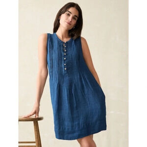 Faherty Blue Sleeveless Dress